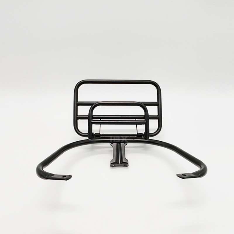 Windshield Scooter Reinforcement, Piaggio Motorcycle frame - black-rear-luggage-rack-without-backrest