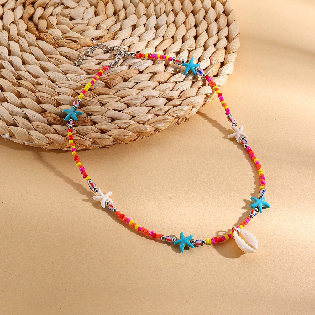 Морское украшение, органическое ожерелье, цепь для ключницы, boho стиль