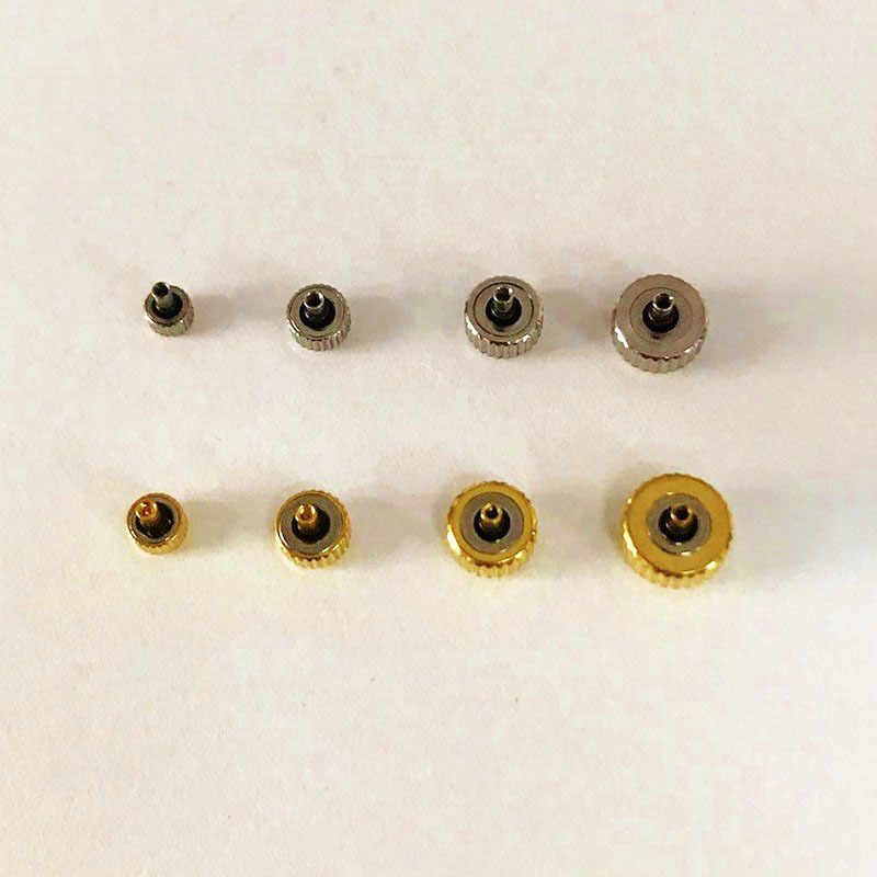 (2개) 시계 핸들 헤드 액세서리 스틸 핸들 헤드 SHI YING 기계식 시계 핸들 헤드 시계 크라운 긴 튜브 핸들 헤드 3.0-6.5