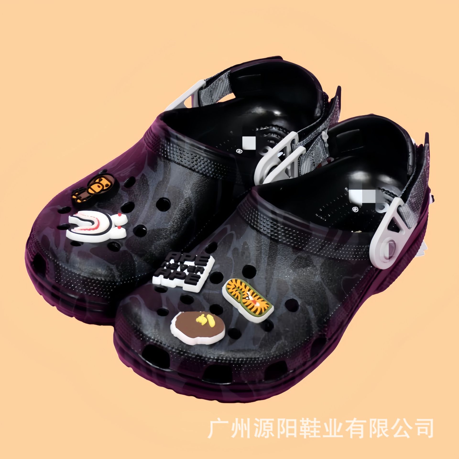 Kajia Adult and Kidsren Bape Camouflage Ape Head Bape Clogs Men and Women Beach Non-Slip Soft Bottom Sandals Batch