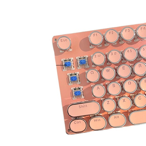 Forerunner cross-border retro punk mechanical keyboard green axis black axis e-sports office gaming keyboard wired girl powder