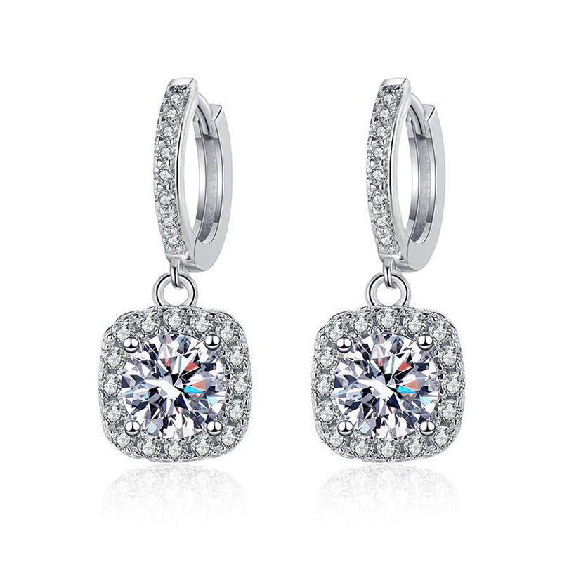 E17 square bag earrings [1 carat]