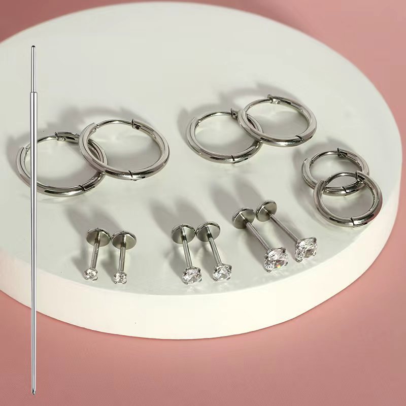 Labret piercing jewelry detail image