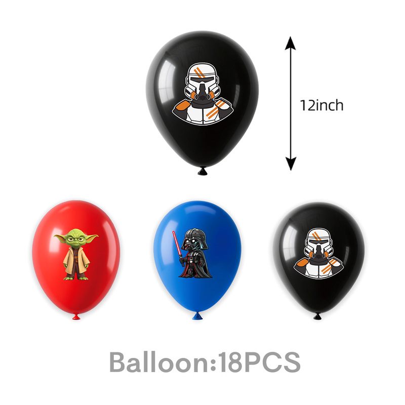 亚马逊新款星球大战电影主题生日派对用品套装纸盘纸巾桌布装饰|undefined