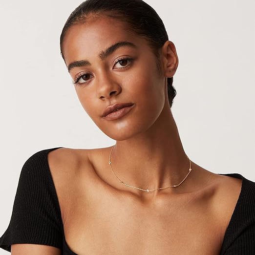 925 Sterling Silver Cable Chain Geometric Necklace display picture 8