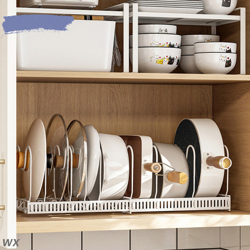 Retractable pot lid rack kitchen storage pot storage rack household sink rack drawer dish rack Japanese style