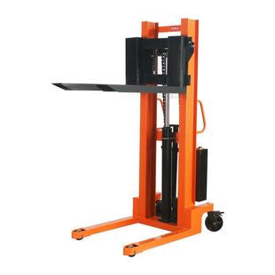 Manual hydraulic forklift stacker 1 ton 2 ton semi-electric lift truck hand push lift ground cattle small forklift