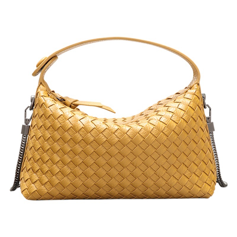 Comercio exterior al por mayor bolso tejido a mano de las mujeres fresco dulce portátil caja de almuerzo bolsa tendencia de la moda todo-fósforo hombro bolsa de mensajero