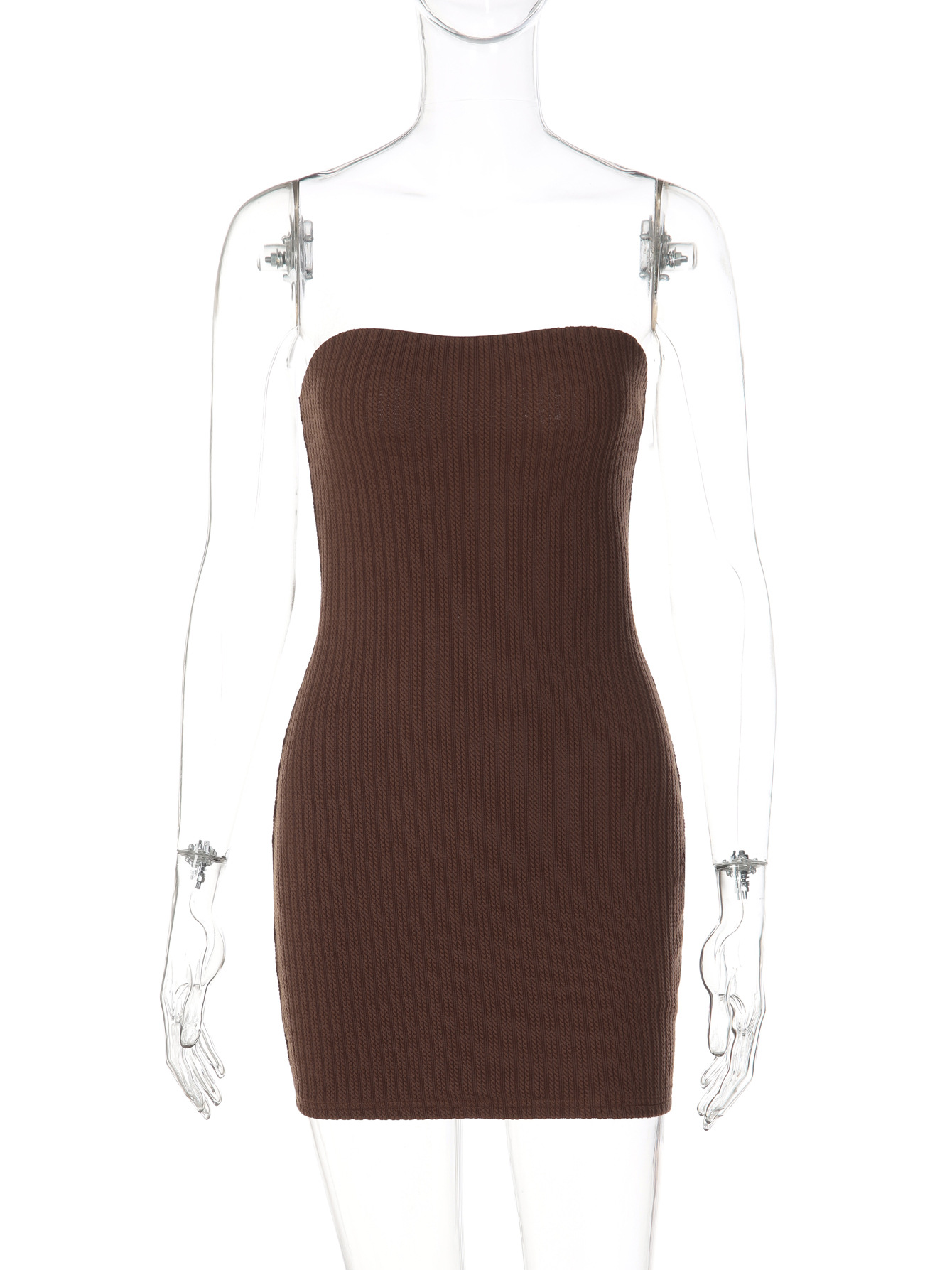 Women's Clothing Spring 2026 European American Style Off-Shoulder Strapless Slim Fit Bodycon Dress For Women Pure Sexy_ecoleips.com