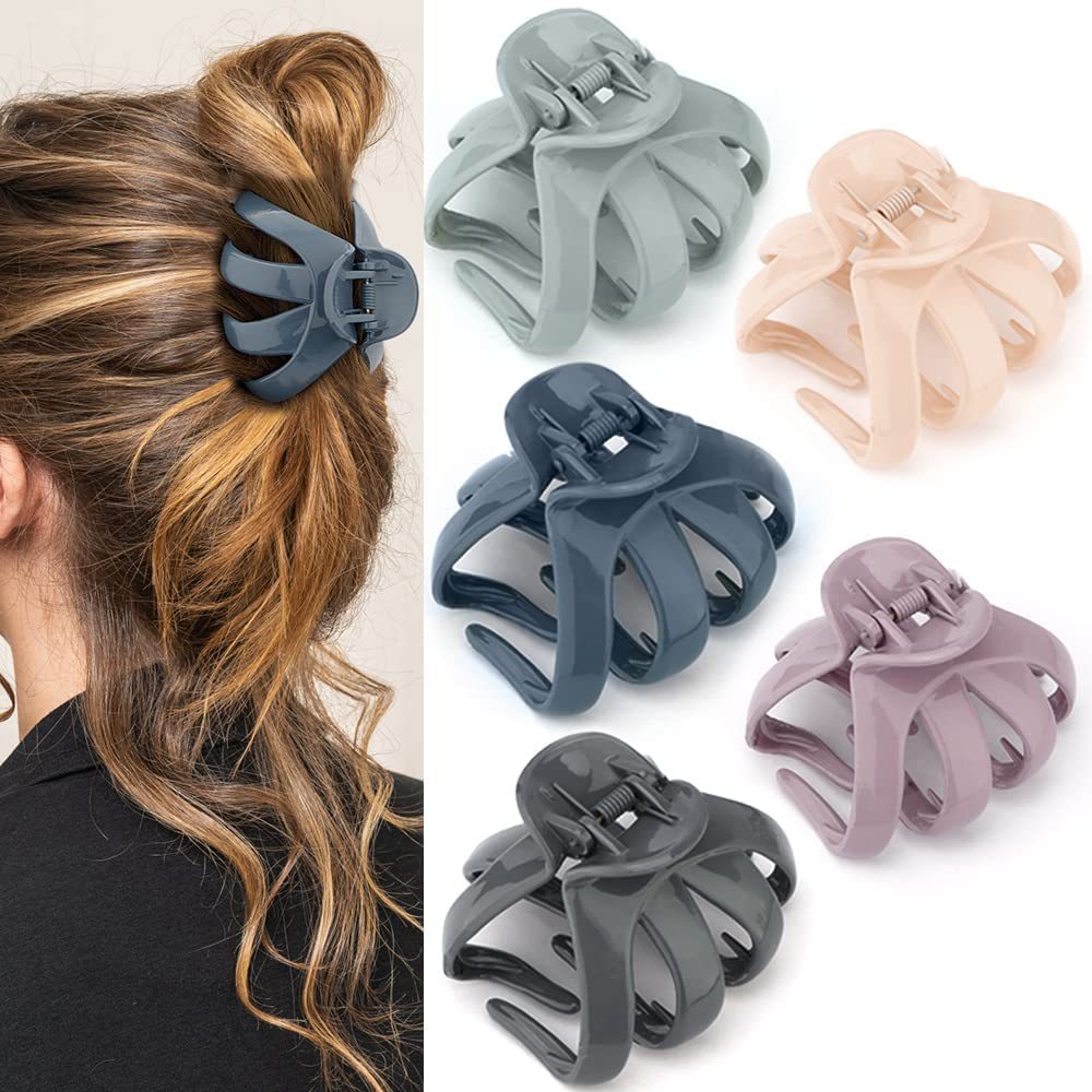Horquilla de material de PC de estilo caliente de Amazon, pinza de tiburón esmerilado, accesorios para el cabello, garra de pulpo simple para mujer, pinza para el cabello en la parte posterior de la cabeza image 24