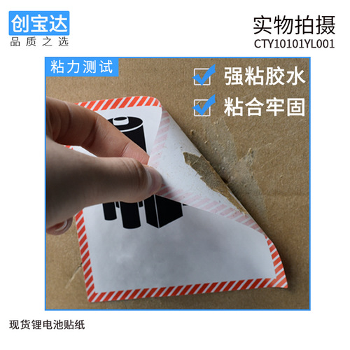 Battery Fire Label UN3481 UN3480 3091 3090 Freight Lithium Battery Adhesive Warning Label