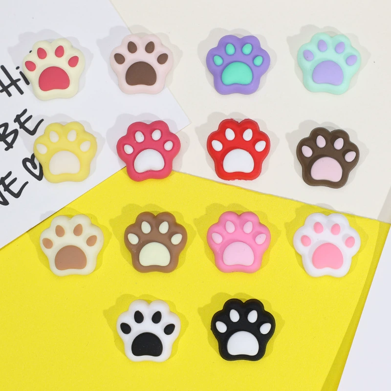 Кошачья лапа мягкий клей ПВХ аксессуары ручной работы DIY заколки для волос аксессуары детское кольцо для волос мультфильм чехол для телефона патч