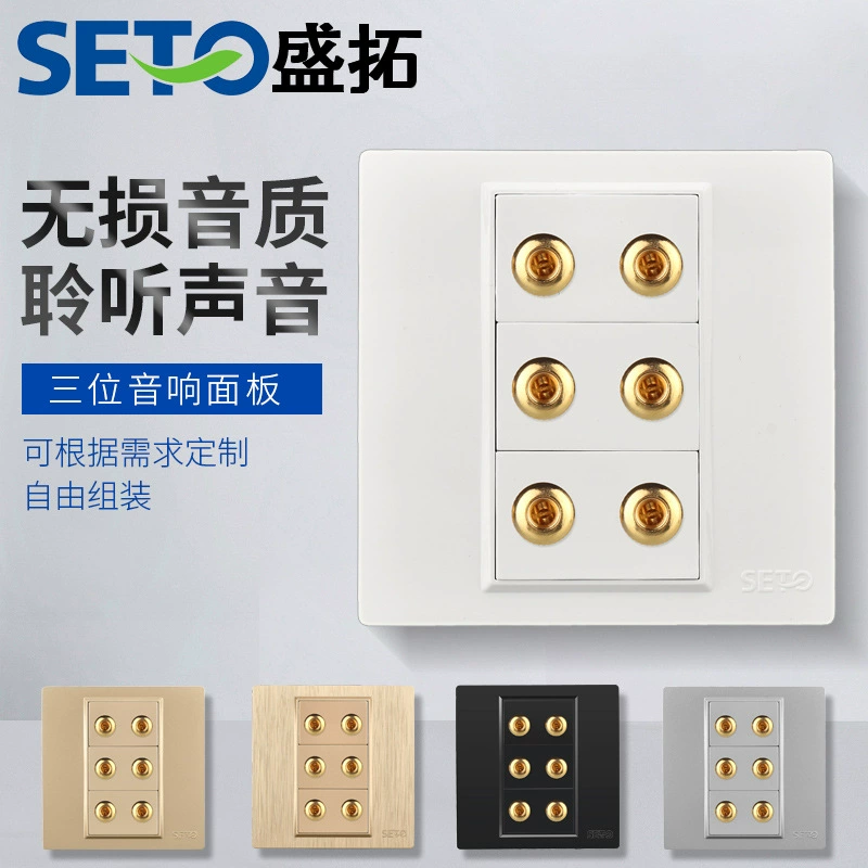 Аудиопанель Shengtuo: огнестойкая трехпозиционная розетка для динамиков с разъемом типа «банан», оптовая продажа напрямую от производителя