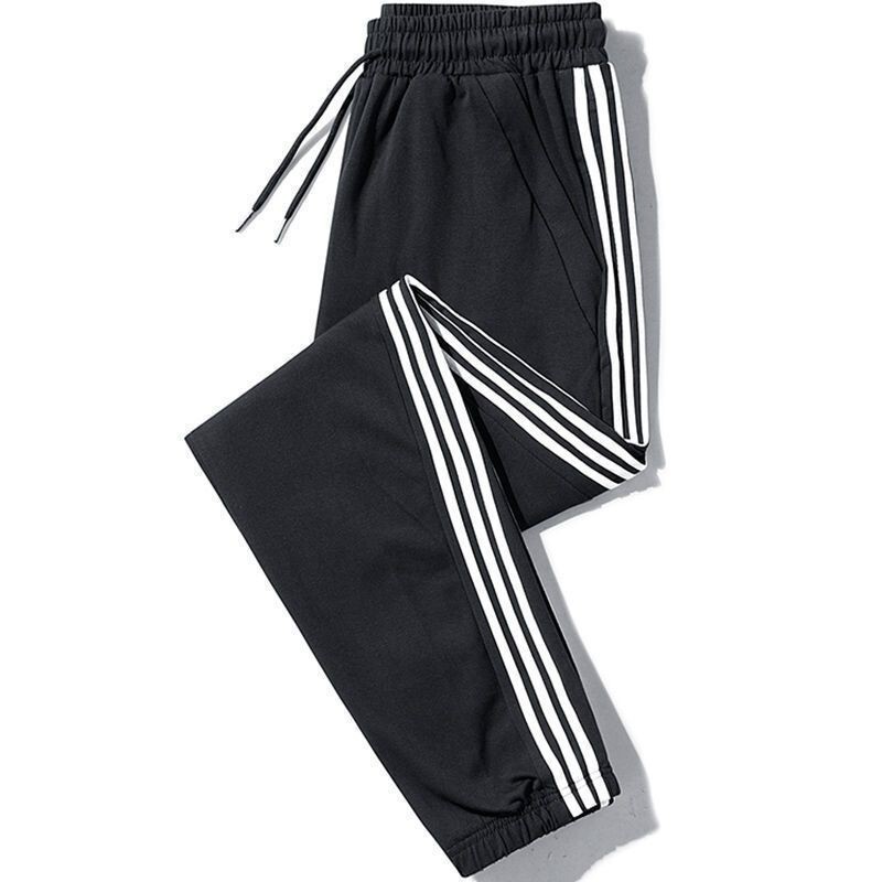 [Directly Shipped from the Source Manufacturer] Sports Pants for Men, Fashionable and Trendyy Leg-Tie Harem Three-Stripe Casual Pants for Men