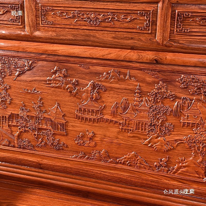 刺猬紫檀广东家具沙发中式实木组合客厅木质财源滚滚仿古