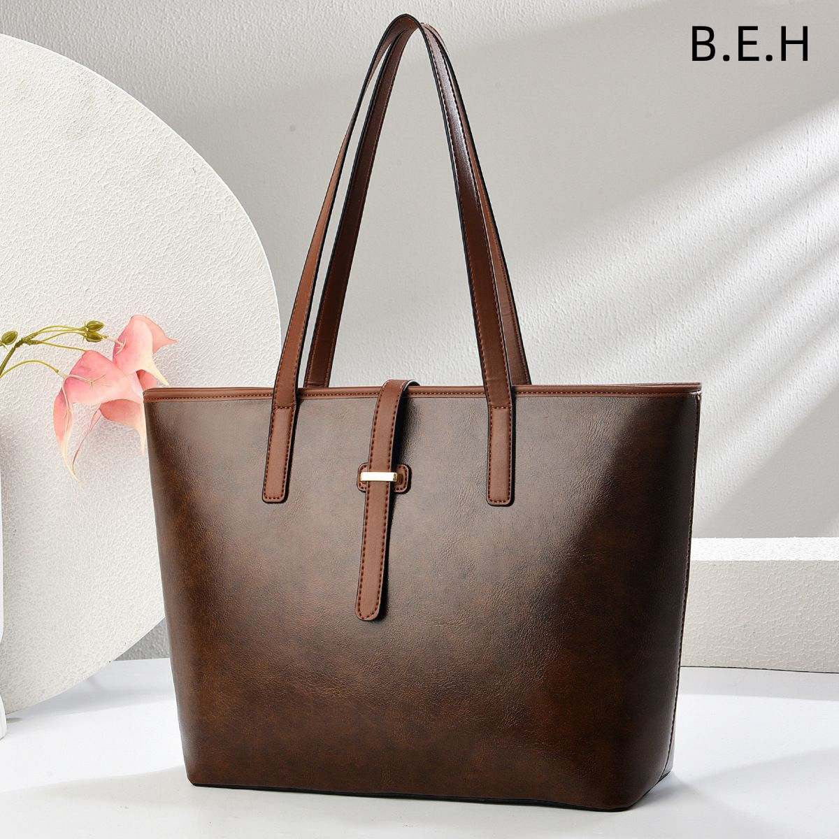 Bolso Tote de Hombro y Mano para Mujer de Cuero PU con Cierre de Cremallera para Uso Diario image 1