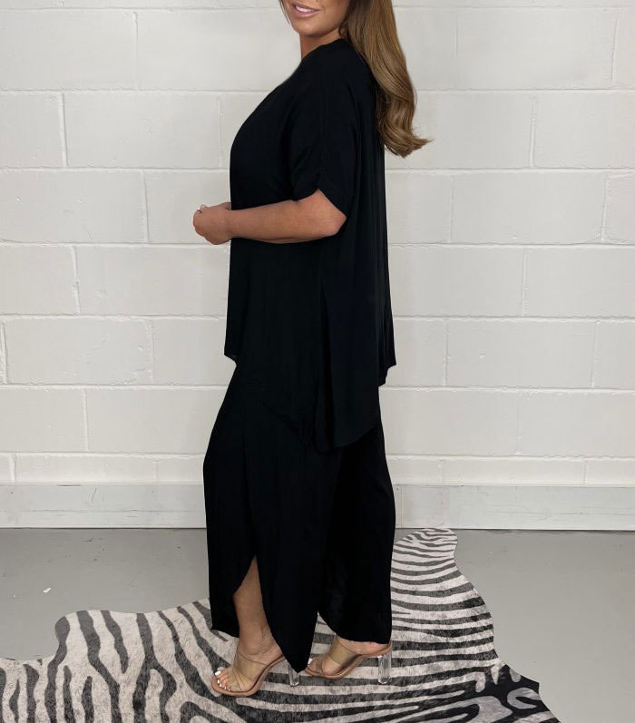 2024 Independent Station Cross-Border Hot Item Women's Fashion Casual Loose Plus Size Set Foreign Trade European_ecoleips.com