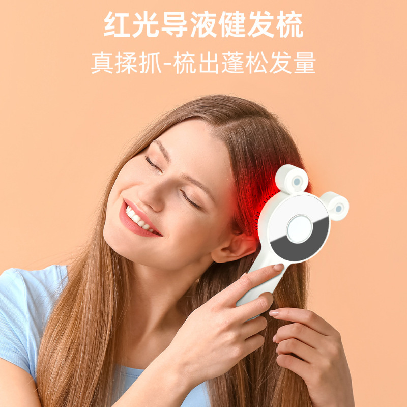 頭皮ケア薬物アプリケーションツール、ヘッドマッサージコーム、赤と青の光電気ナノアトマイザー、エッセンス導入、育毛|undefined
