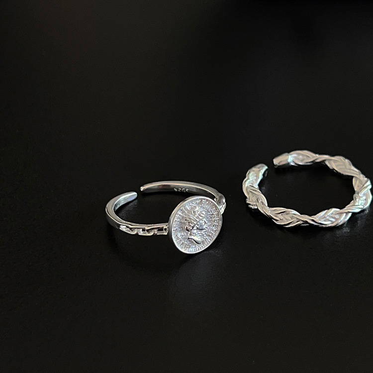 Anello da donna in argento puro, semplice, rotondo, leggero, di lusso, dito indice, alla moda, personalità, design aperto_voghion.com