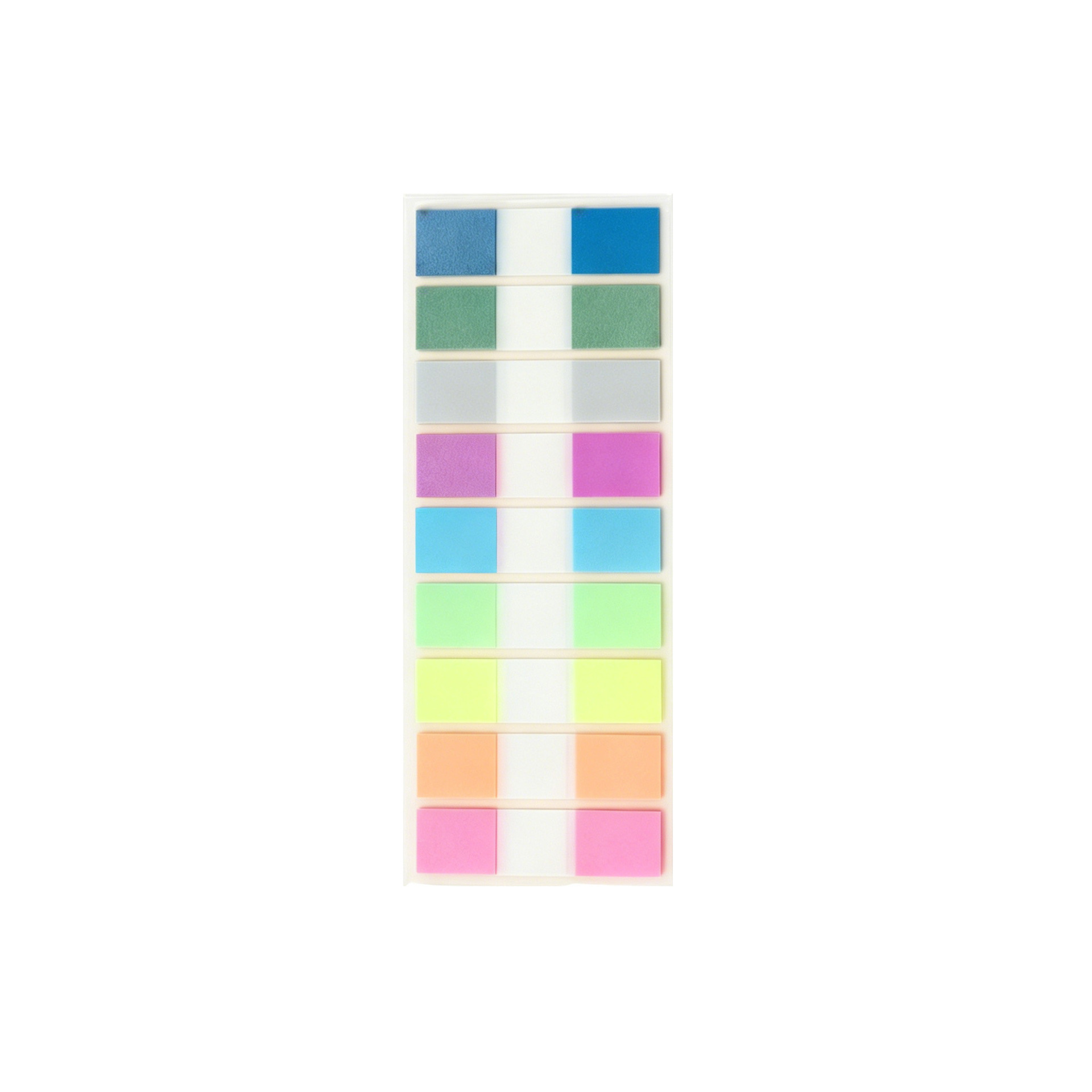 Notas adhesivas transparentes extraíbles de 10 colores, notas adhesivas impermeables para estudiantes, pegatinas de índice de colores Morandi de secado rápido, impermeables y de secado rápido