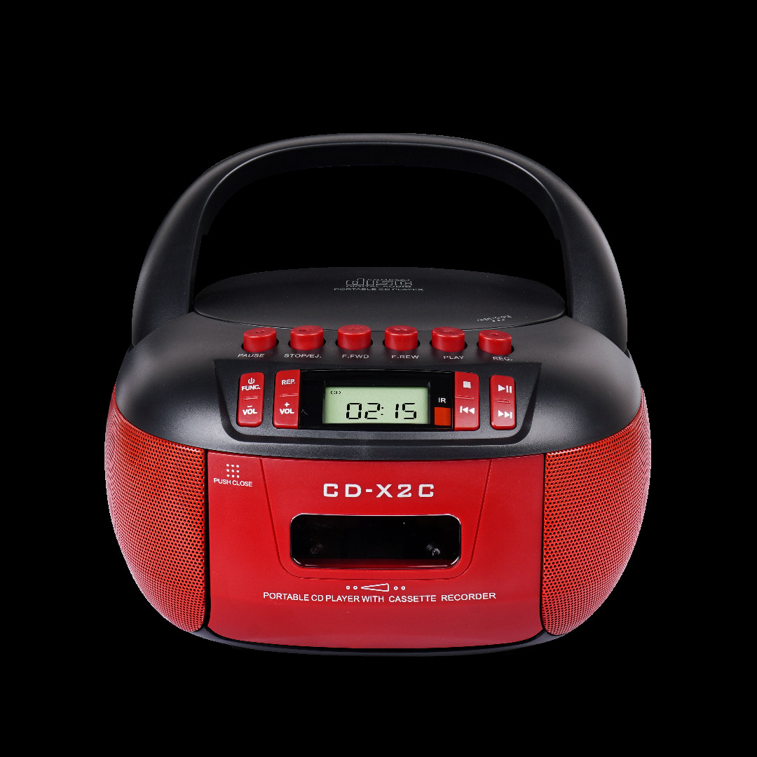 New Cross-Border Portable Stereo Bluetooth Cd Tape Player Boombox with Cassette Am/Fm