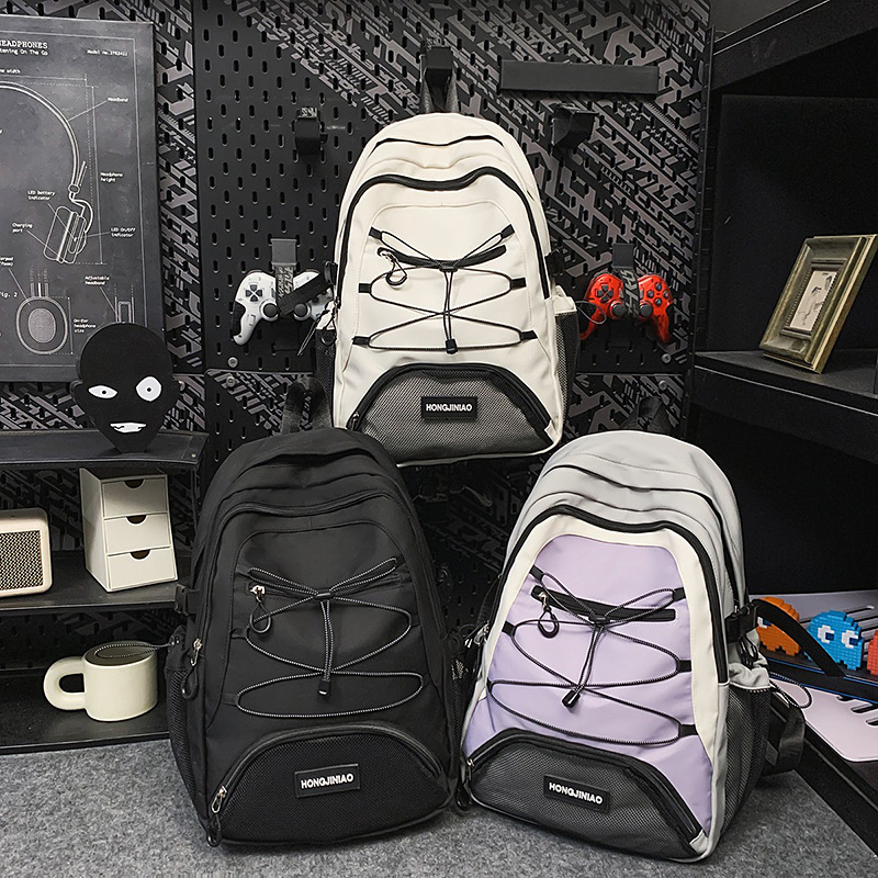 Nuevo estilo de trabajo mochila escolar de estilo de estilo para estudiantes universitarios de moda de alta capacidad mochila de estudiantes de secundaria y secundaria, mochila ligera y versátil