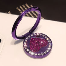 手机指环扣支架女款网红镶钻手指扣扣环贴手机壳拉环多功能旋转潮