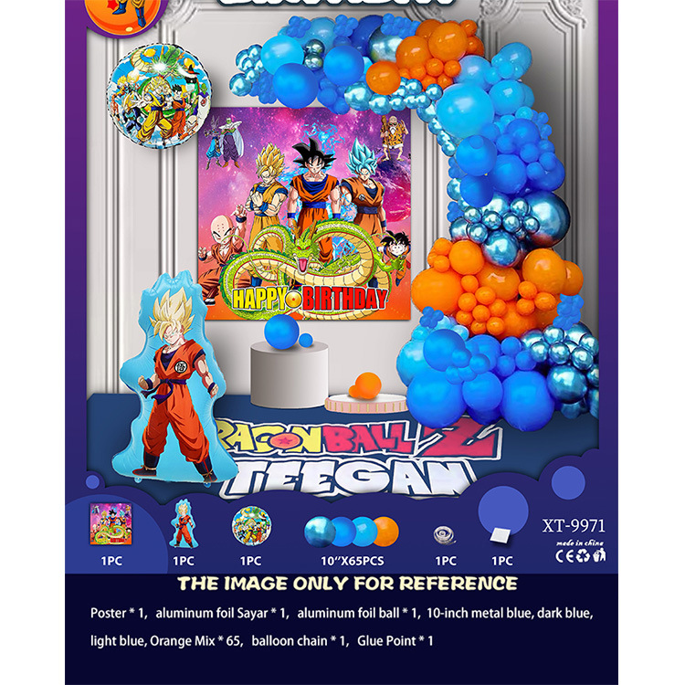 Fiesta de cumpleaños redonda escena diseño decorativo globo traje de juguete para niños globo de aluminio letras y números