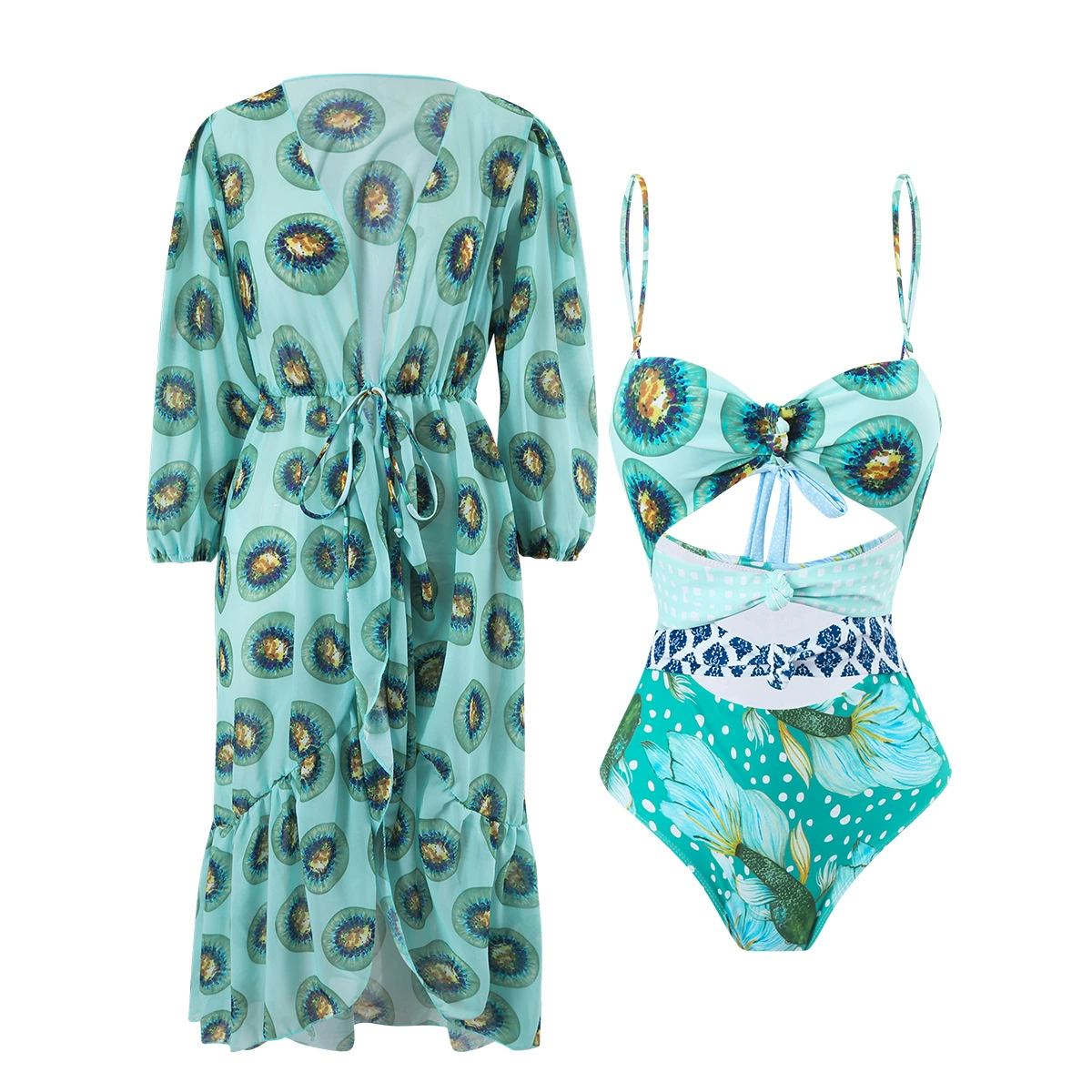 Overall, swimwear, set, tube top, for import, European style