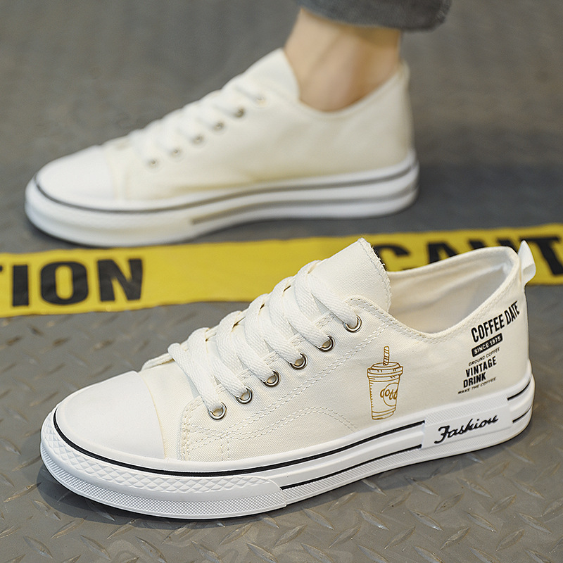 Youth classic canvas shoes men's 2024 New versatile trendy casual sports flat shoes