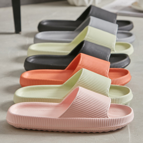 Sit-feeling slippers, women's indoor home home, summer new silent anti-slip bathroom, eva sandals, men's summer