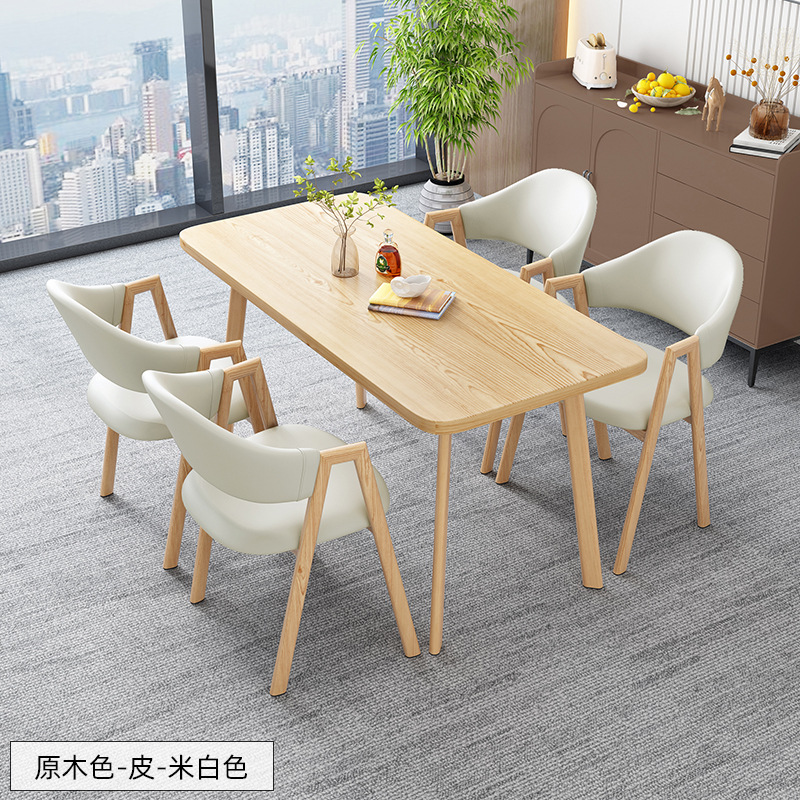 北欧の長方のテーブルは簡単で、業務的に接客します。