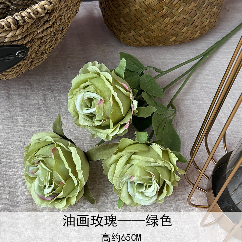 Artificial Rosa sola franela Rosa flor artificial boda decoración del hotel decoración del hogar arreglo de flores flor artificial Rose