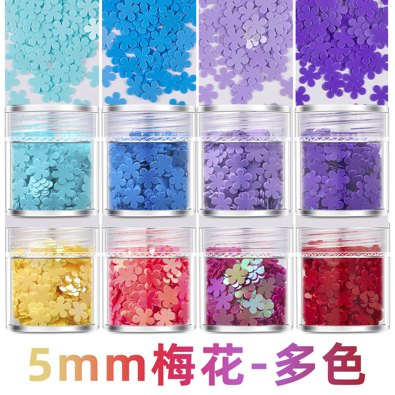 Amazon Hot Selling Cute Nail Art Sequins Flower Hard Material Wholesale Mixed Pack kg Diy Nail Decoration