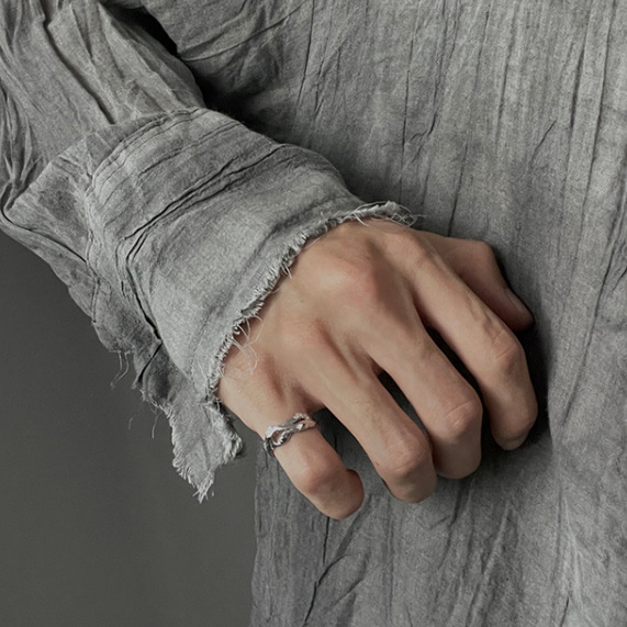 Vintage Silver Plated Minimalist Open Ring For Women And Men_voghion.com