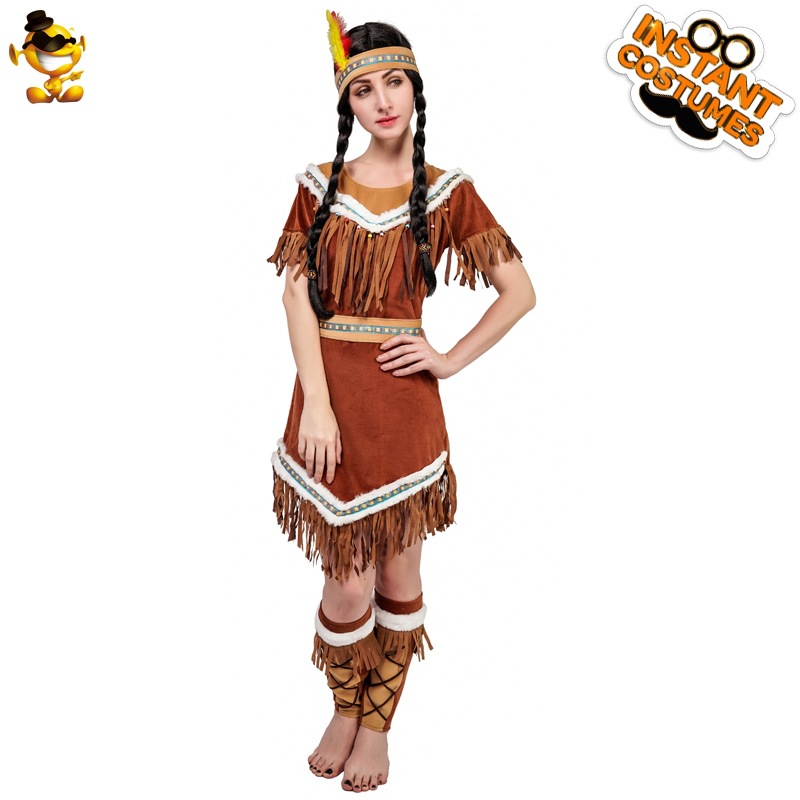 Mujeres adultas de Halloween Indio étnico traje la etapa ropa fiesta Cosplay las mujeres image 7