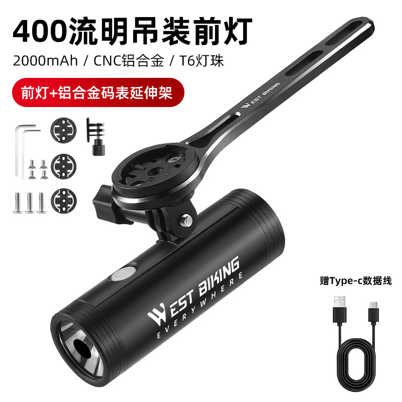 OESTE CICLISMO faro de la bicicleta noche montando luz fuerte linterna niños montando equipo de montar en bicicleta de montaña