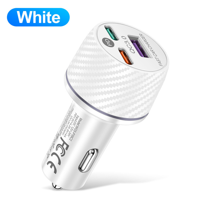 国境を越えた新しい 88.5W 車用携帯電話充電器 PD30W 超高速充電 USB デュアルポート出力、同時に高速充電|undefined