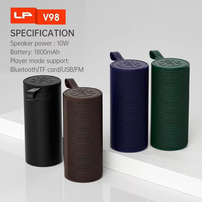 LP-V98蓝牙音响高音质大音量重低音炮户外便携式家用浴室防水音响|undefined