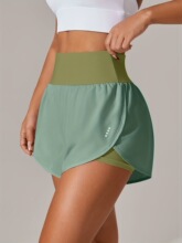 F 77305 Fake two-piece high-waisted shorts �����������̿�