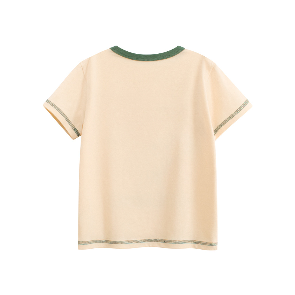 Ropa para niños de la marca de moda 2025 verano nuevo estilo para niños camiseta coreana de manga corta ropa de dibujos animados para niños y bebés