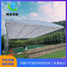 户外移动推拉伸缩汽车帐篷摆摊雨蓬停车棚遮阳棚防暴雨电动伸缩