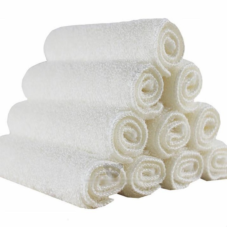 Korean-Style Kitchen White Bamboo Fiber Dish Towel, Non-Stick Oil Cleaning Towel, Removes Grease and Is Easy to Clean, Pot Scrubbing Dishcloth