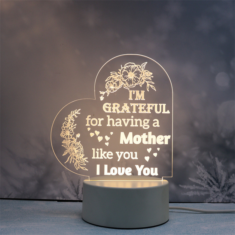 Creative 3D Night Light Mother's Day Fat...