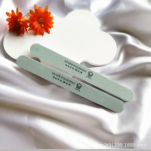 Green and White Polishing Board Long 2*18cm Scratch Removal Manicure Silver Jewelry Maintenance Silver Polishing Stick Manufacturer Wholesale