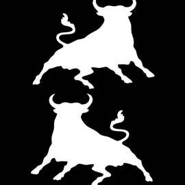 外贸反光汽车贴纸图片 corrida斗牛对装个性搞笑车贴创意