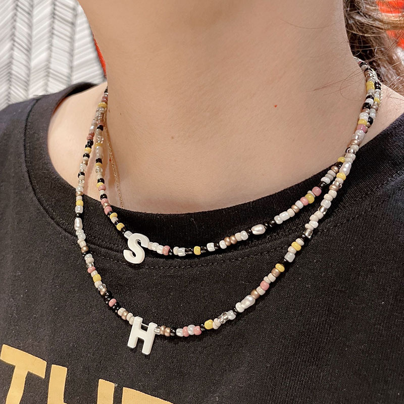Fashion Letter Beaded Unisex Necklace 1 Piece