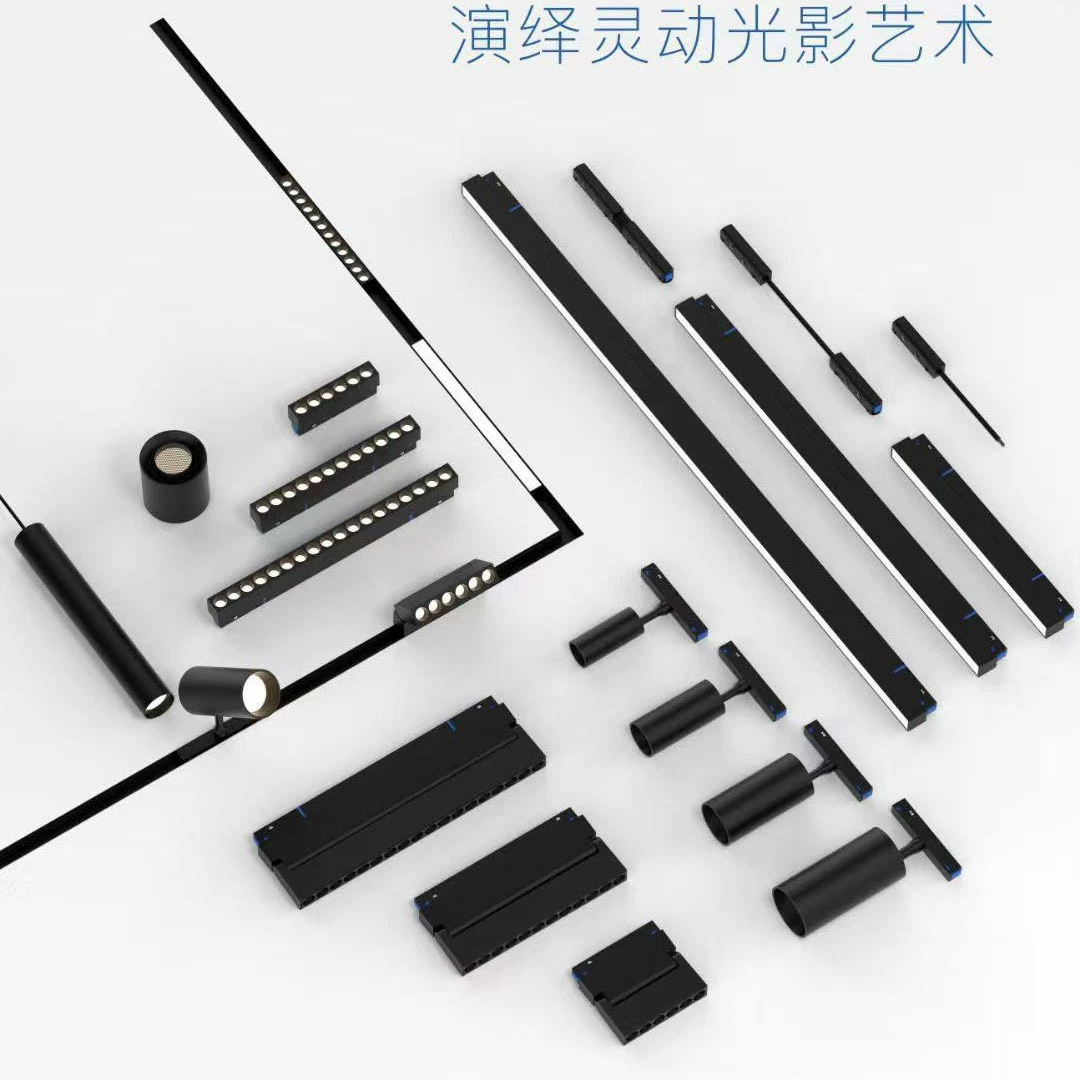 Магнитная лампа без основной лампы с магнитным всасыванием для освещения дома 48В LED без рамки встроенная складная решетка с магнитной всасывающей лампой