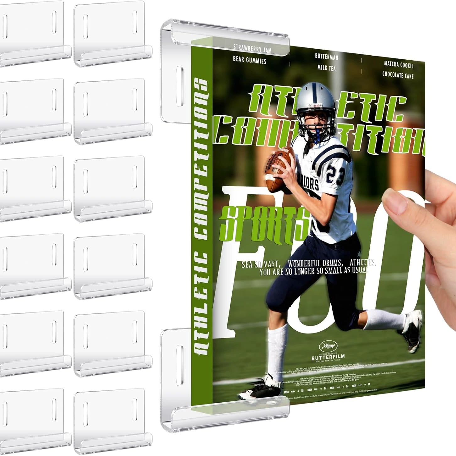 Акриловый настенный держатель для журналов, прозрачный настенный подвесной дисплей для журналов, комплект подвесного держателя для записной книги, руководство