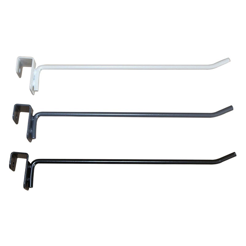 Производители поставляют аксессуары для полок супермаркетов однострочный крючок карта поперечина квадратная трубка крючок для закусок Дисплей Крючок